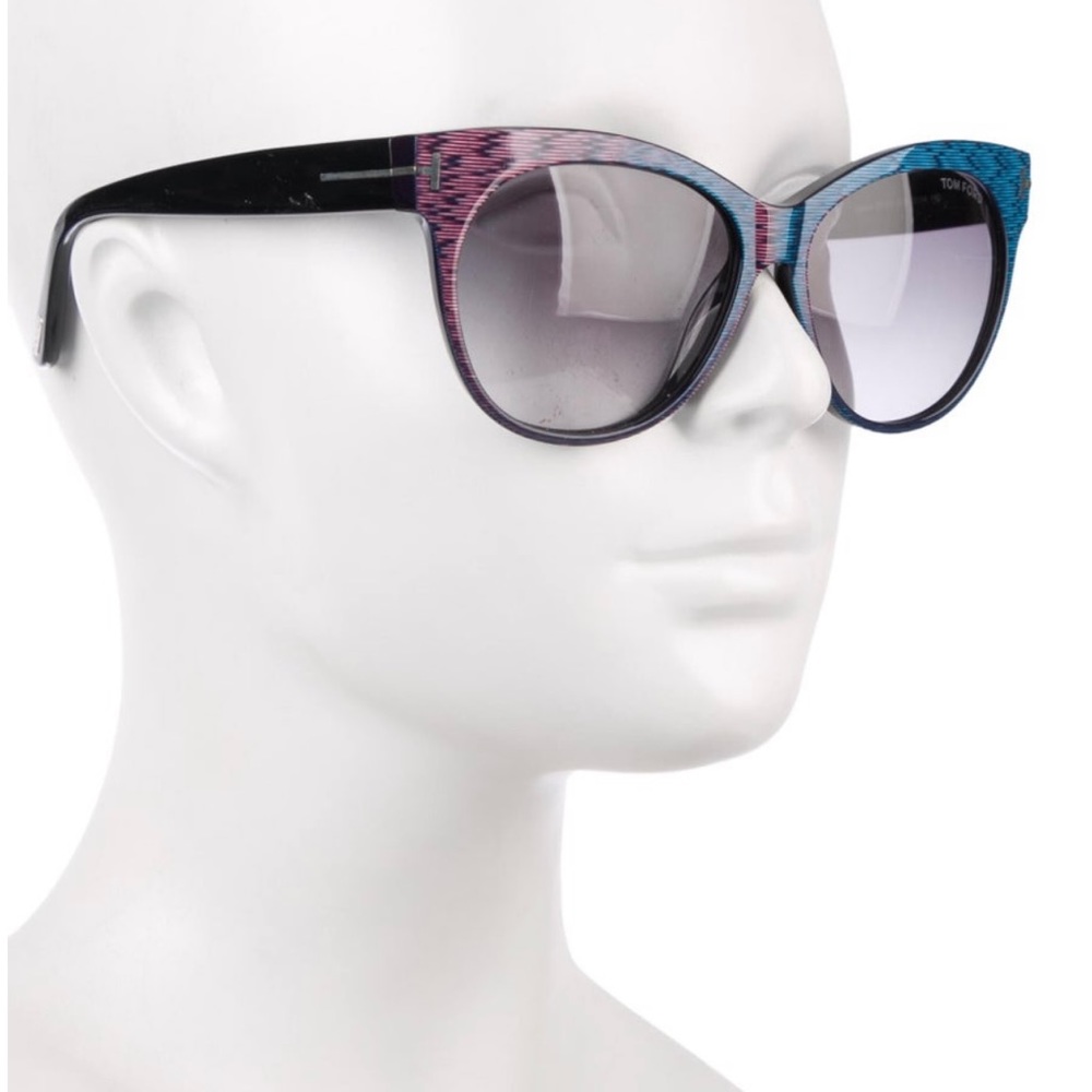 TOM FORD Round Sunglasses-Saskia style-Gradient lenses-Purple and Blue frames
